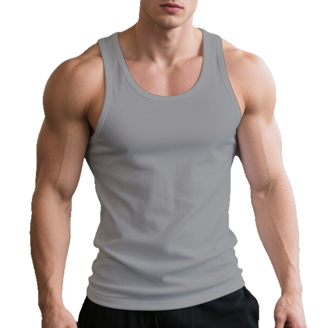 Men's contouring tank top for strength training with deep armholes and stretch comfort StylebySassy