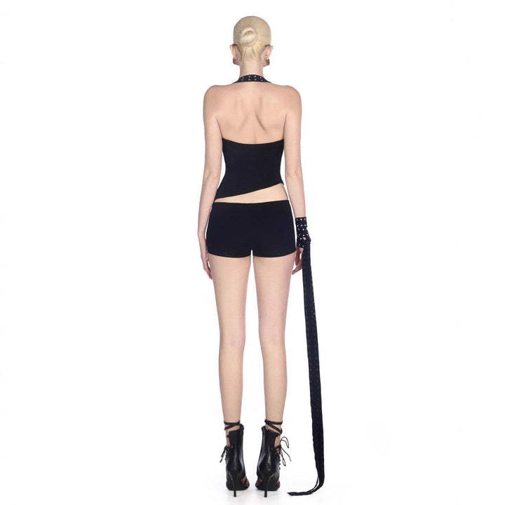 Women's Innovative Cut-Out Top with Decorative Eyelets StylebySassy