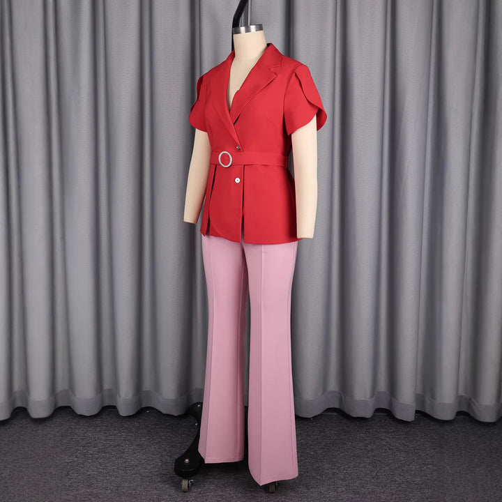 Women Elegant Blazer Top with Tailored Silhouette and Decorative Button StylebySassy