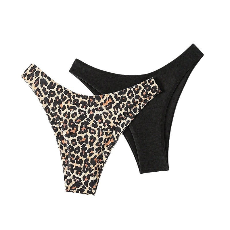 Women's bikini bottom set with adjustable cut and stylish animal pattern StylebySassy