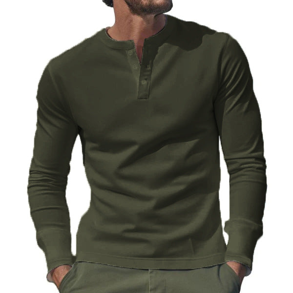Men's long-sleeve shirt with button placket and slim fit StylebySassy