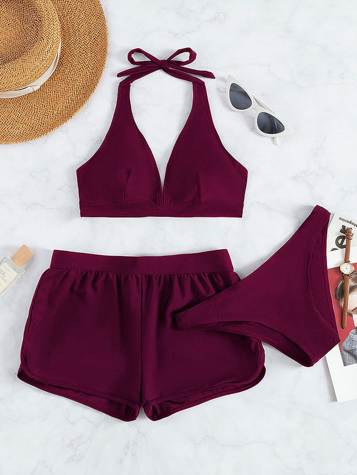 Women’s bikini set with sporty top and comfortable shorts StylebySassy