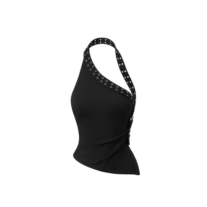Women's Innovative Cut-Out Top with Decorative Eyelets StylebySassy