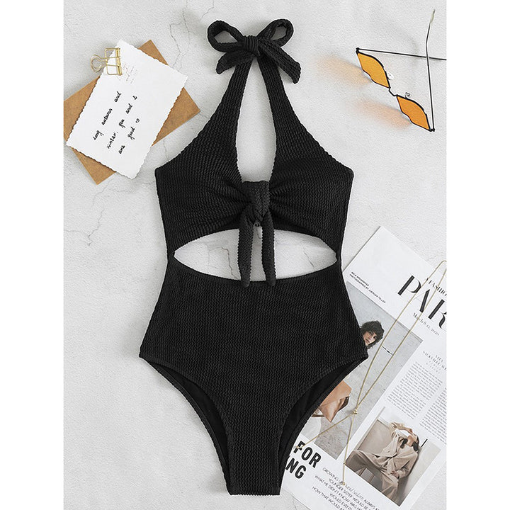Women's One-Piece Swimsuit with Innovative Wrap Detail StylebySassy