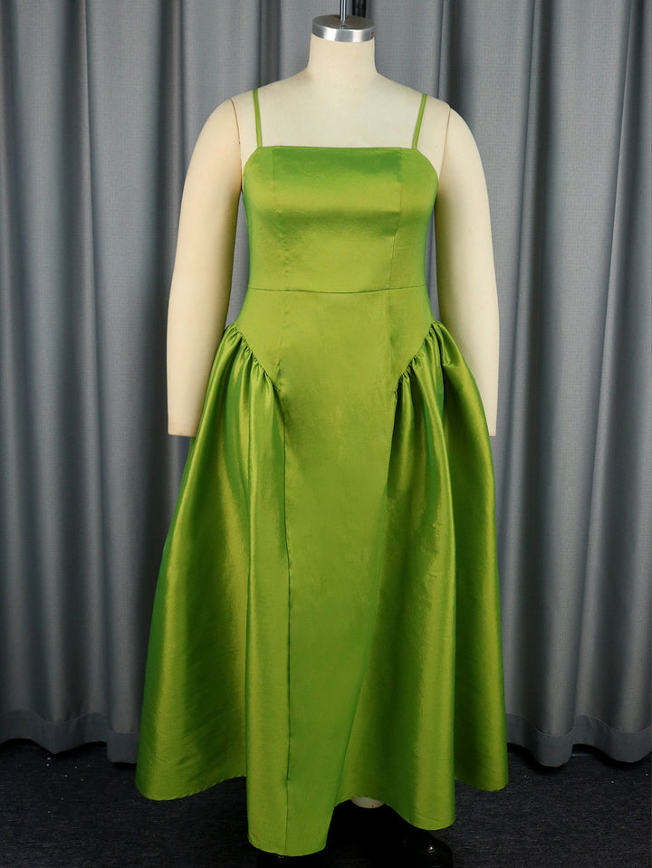 Women Elegant A-Line Maxi Dress with Generous Skirt