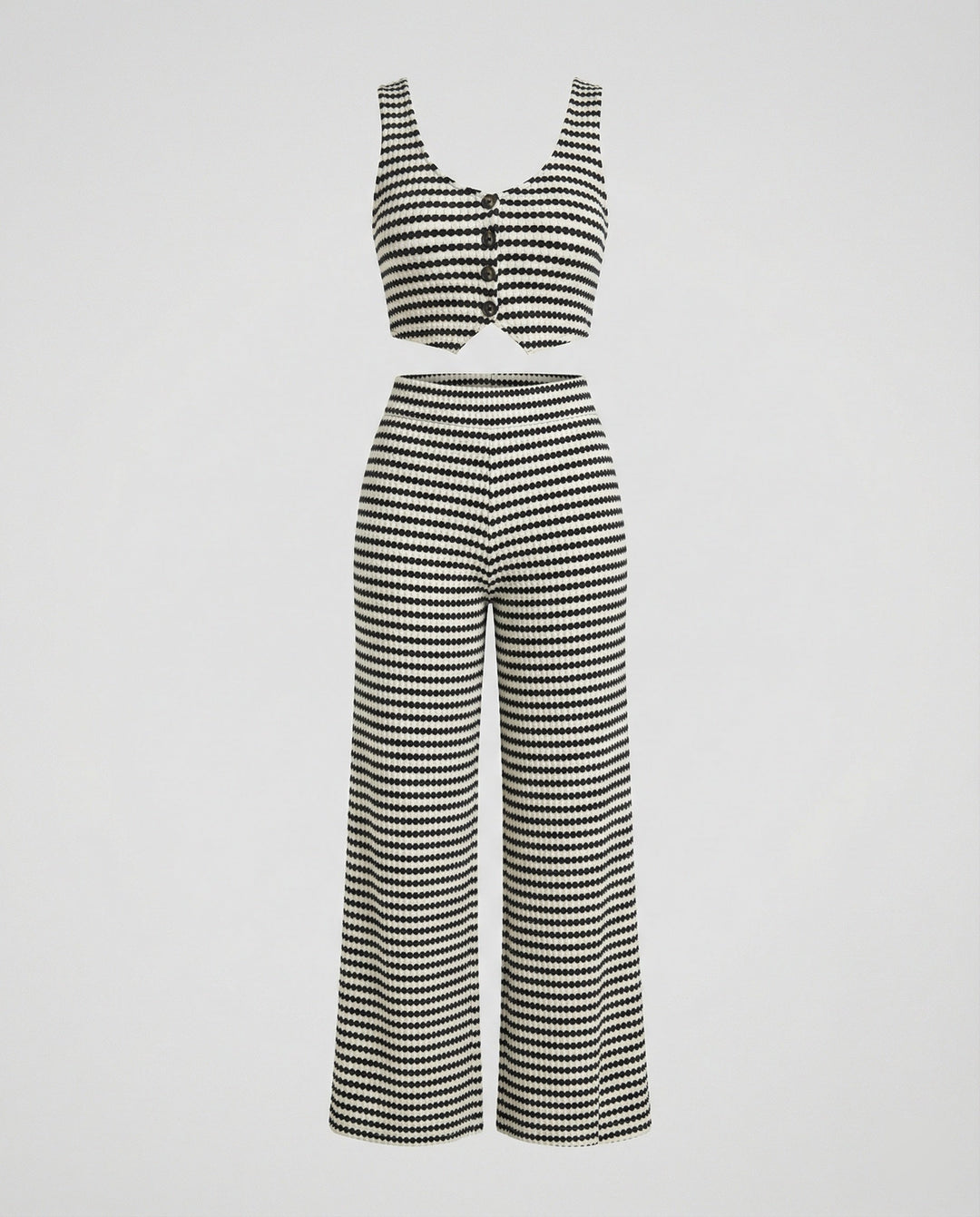 Women Two-Piece Set Knit Crop