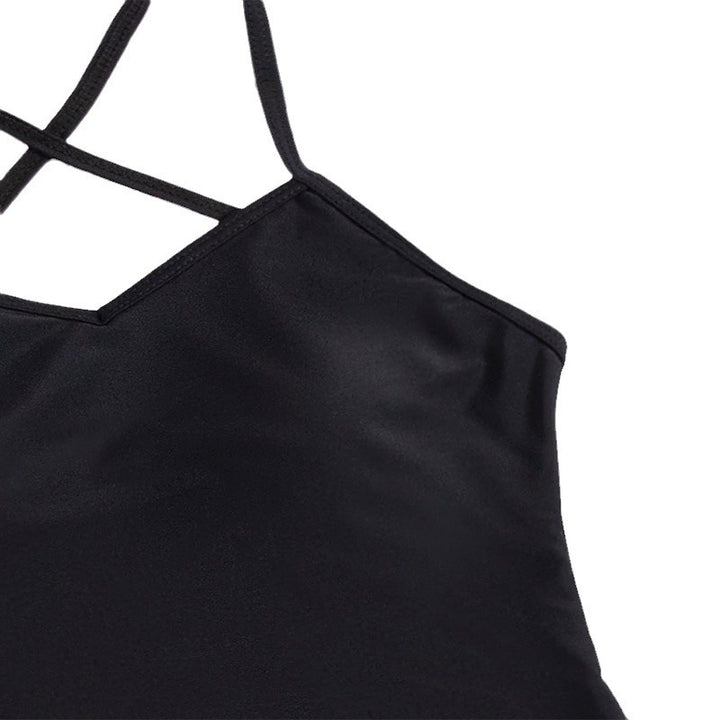 Women's One-Piece Swimsuit with Elegant Wrap Skirt StylebySassy