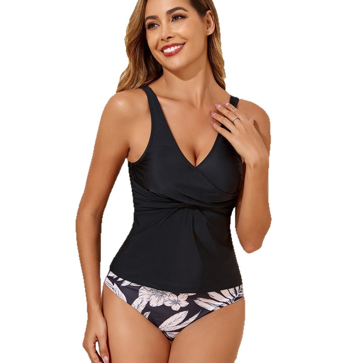 Women's Fashionable Tankini with Floral Bottom StylebySassy