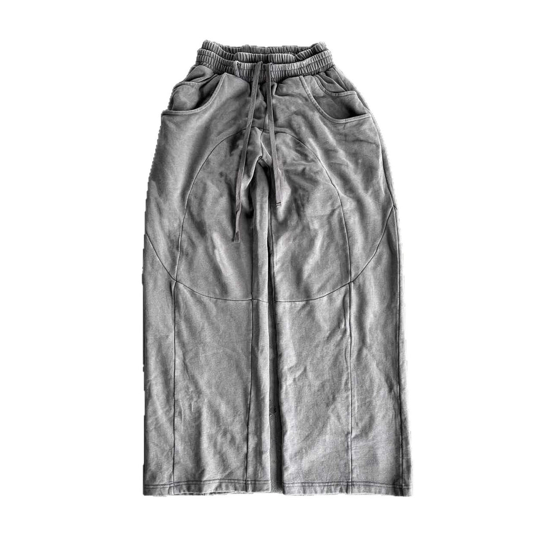 Men's Nan Oversized Leisure Joggers with Curved Seam Details, Drawstring Waistband and Elastic Leg Openings StylebySassy