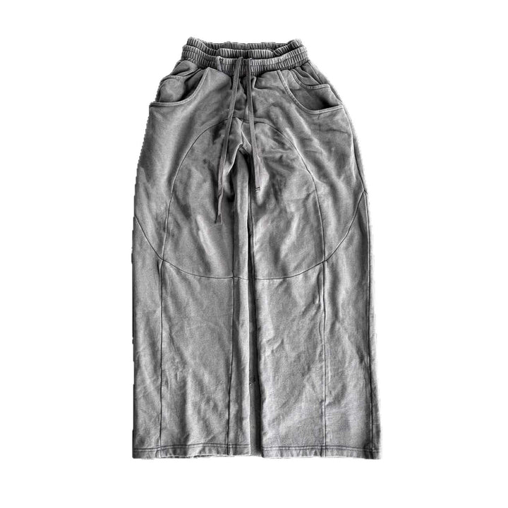 Men's Nan Oversized Leisure Joggers with Curved Seam Details, Drawstring Waistband and Elastic Leg Openings StylebySassy