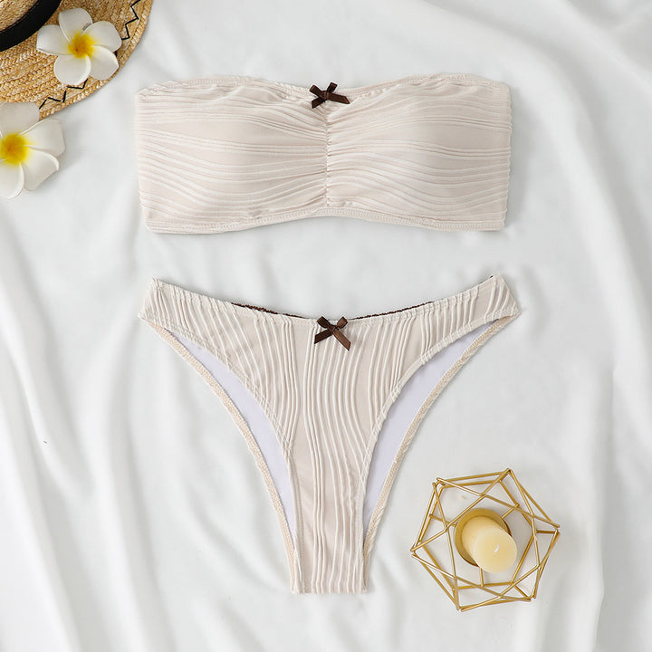 Women's Bandeau Bikini with decorative Ruffles StylebySassy