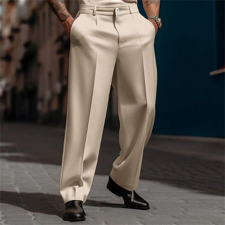 Men's classic suit trousers with high waist and wide legs StylebySassy