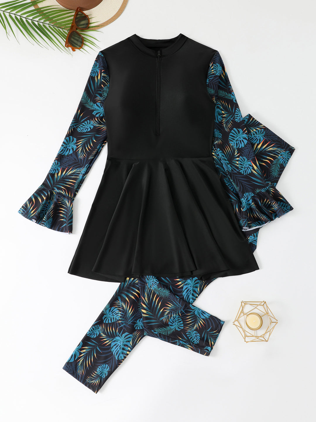 Women's Sporty Swimsuit with Voluminous Skirt StylebySassy