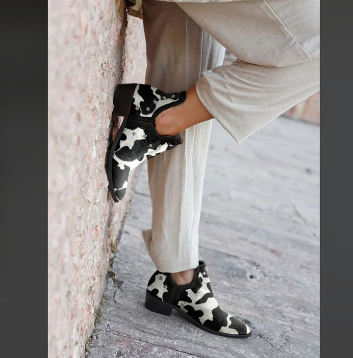 Women's Studded Ankle Boots with Pointed Toe