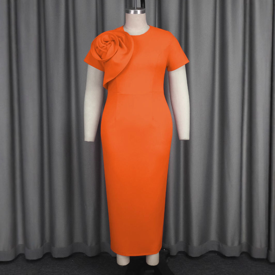 Women Elegant Maxi Dress with Floral Ruffle Detail StylebySassy