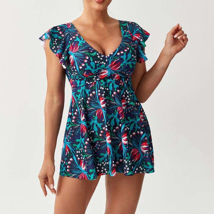 Ladies Elegant Swimsuit with Playful Ruffle Design StylebySassy