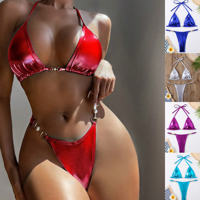 Women's Triangle Bikini with Glamorous Details StylebySassy