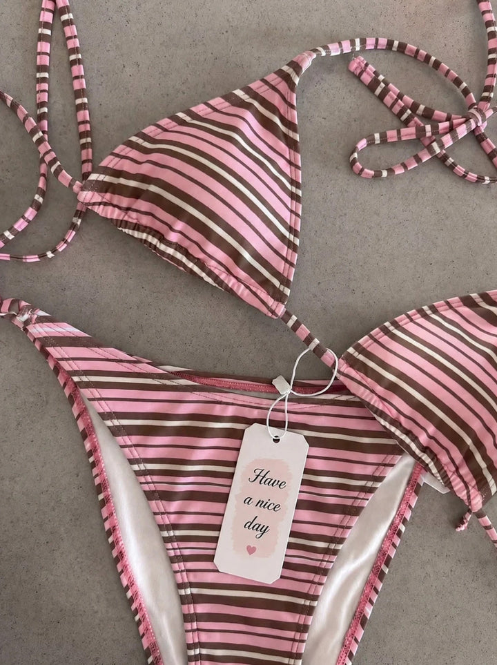 Women's triangle bikini with classic polka dot pattern StylebySassy