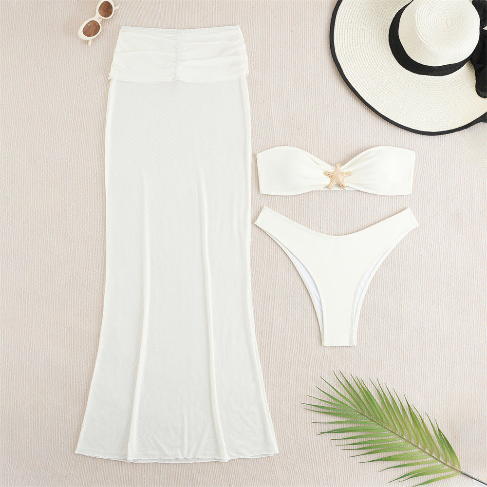 Ladies' bandeau bikini skirt with elegant cut StylebySassy