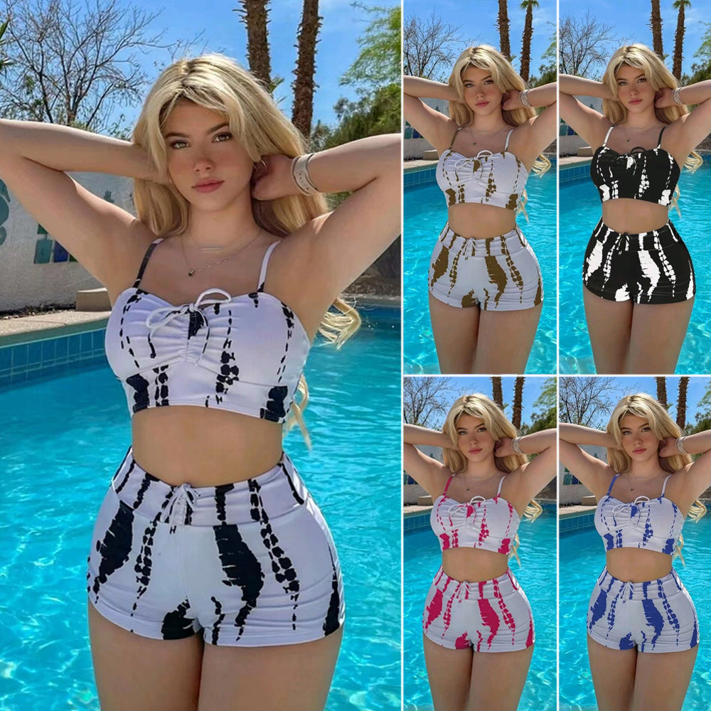 Women Two-Piece Swimwear Set with Playful Knot Design StylebySassy