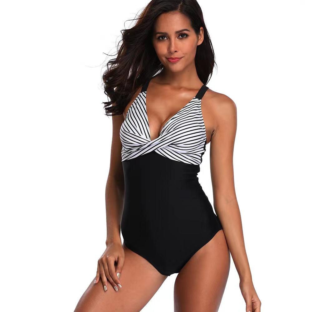 Women Elegant Swimwear One-Piece with Innovative Knot Design StylebySassy