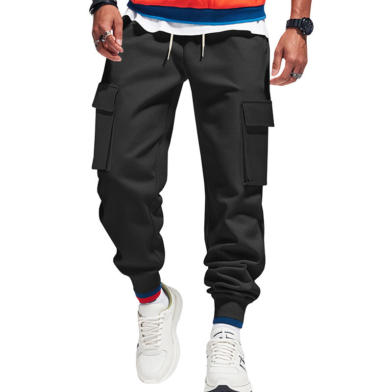 Men's urban utility jogger with drawstring, applied flap pockets and elastic waistband StylebySassy