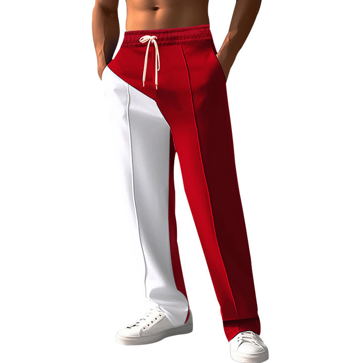 Men's casual jogging pants with asymmetric cut and elastic waistband StylebySassy