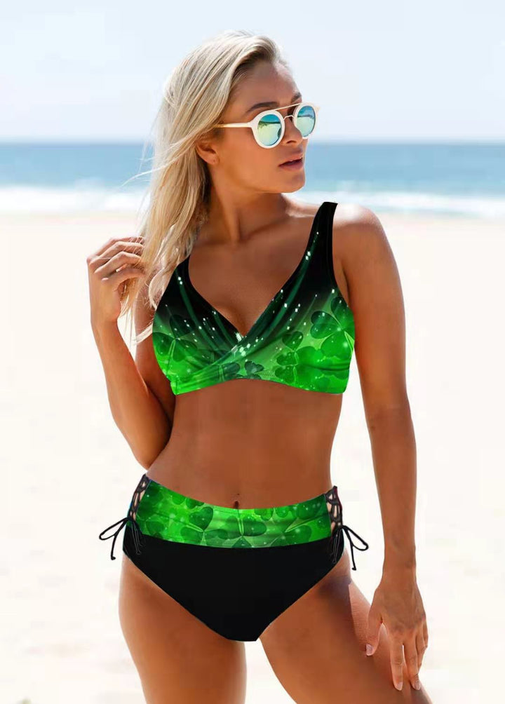 Women's sporty bikini set with adjustable straps and trendy color design StylebySassy