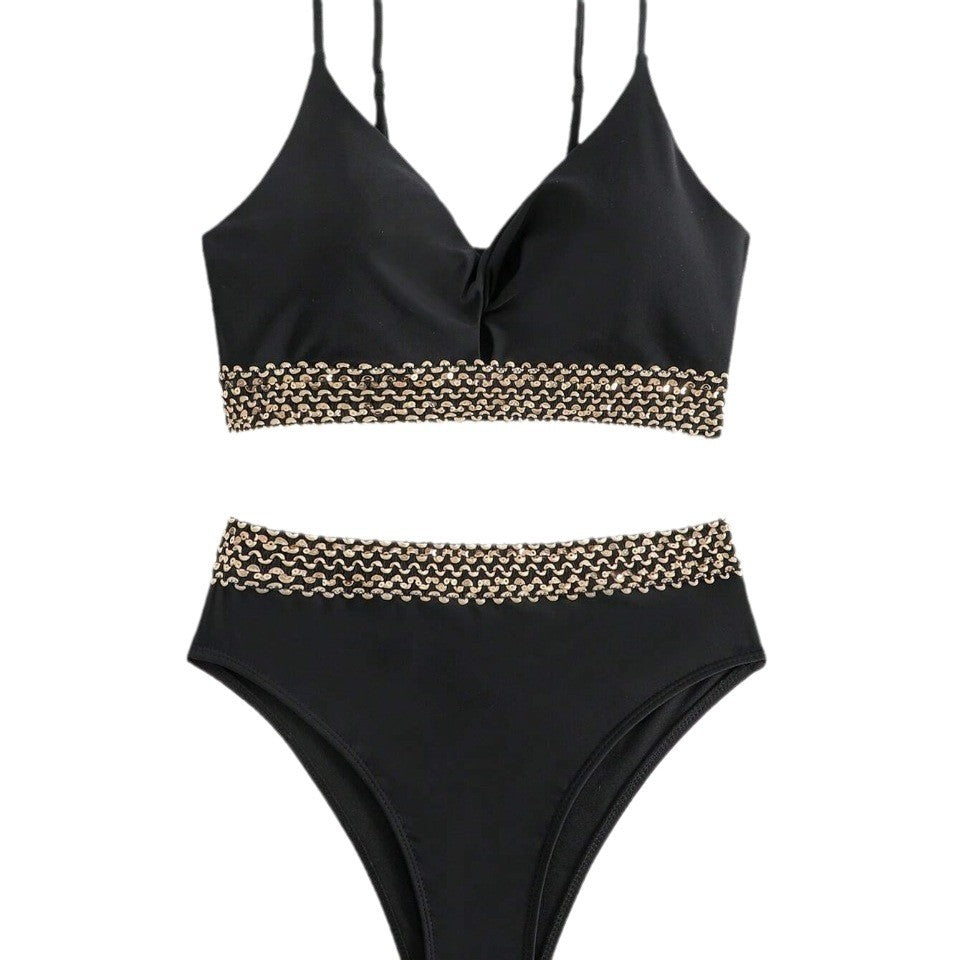 Women High-Cut Bikini with Elegant Chain Decoration StylebySassy