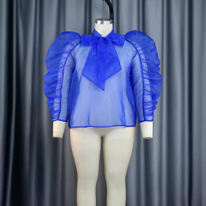 Women's elegant top with voluminous ruffled sleeves StylebySassy