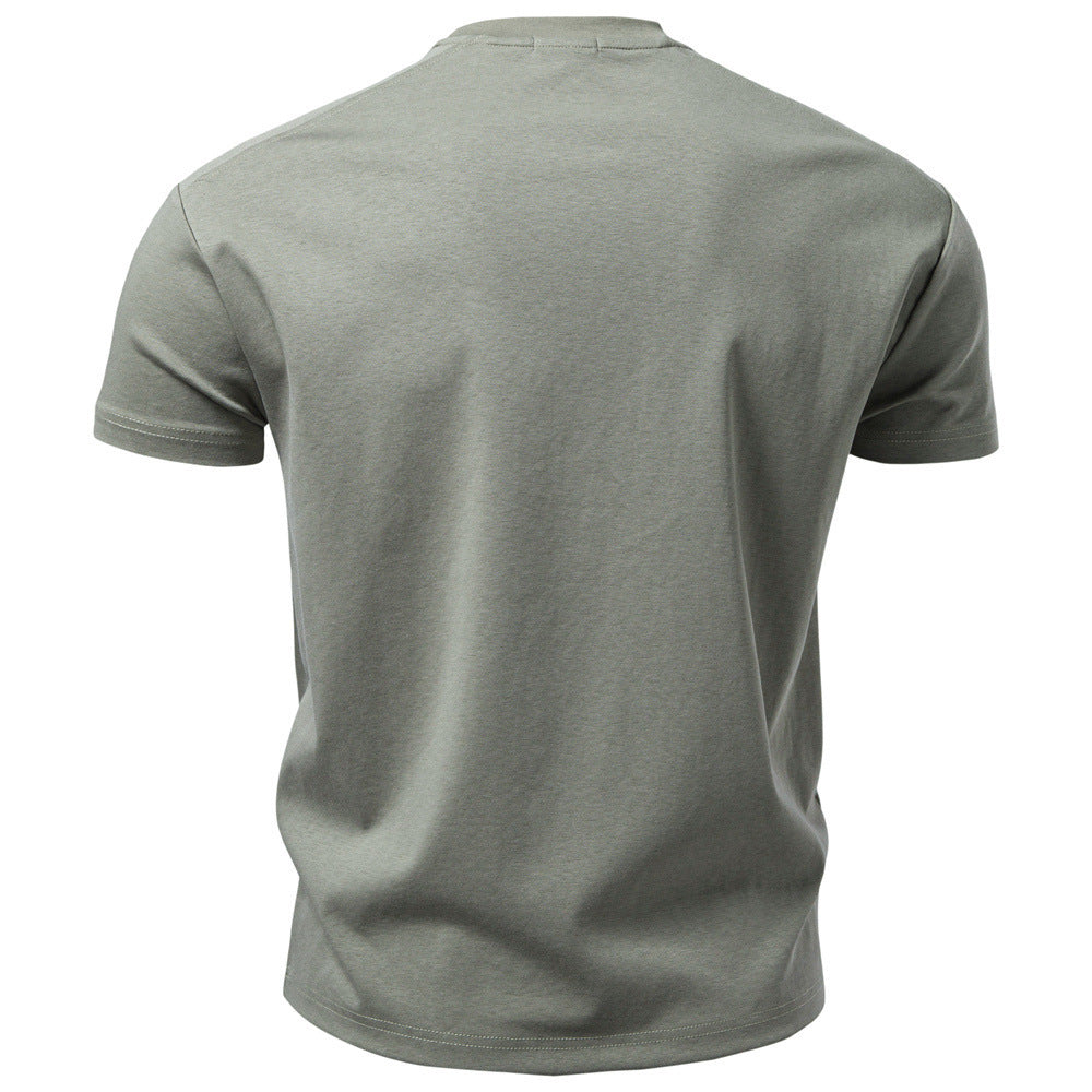 Men's nano classic cotton jersey round neck shirt with reinforced collar StylebySassy