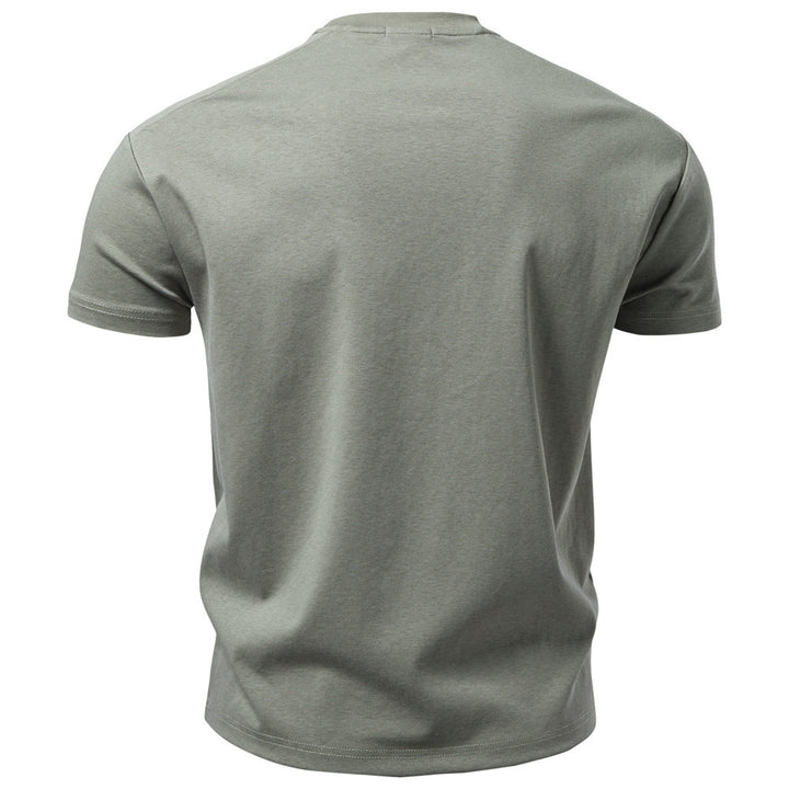Men's nano classic cotton jersey round neck shirt with reinforced collar StylebySassy