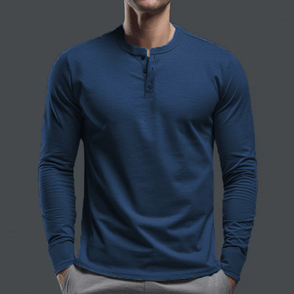 Men's long-sleeve shirt with button placket and slim fit StylebySassy