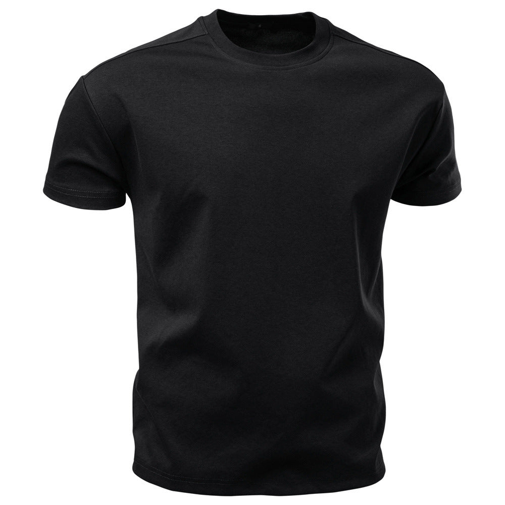 Men's nano classic cotton jersey round neck shirt with reinforced collar StylebySassy