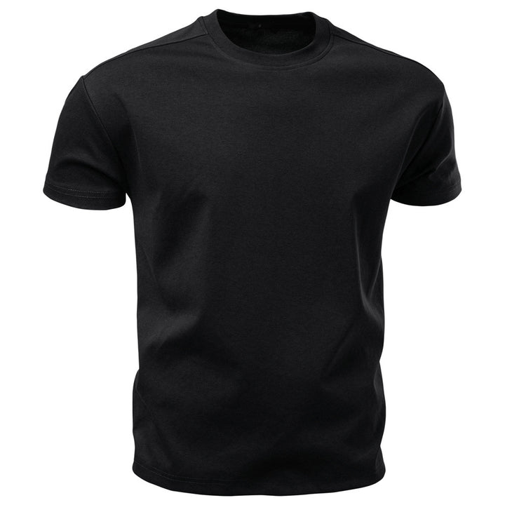 Men's nano classic cotton jersey round neck shirt with reinforced collar StylebySassy