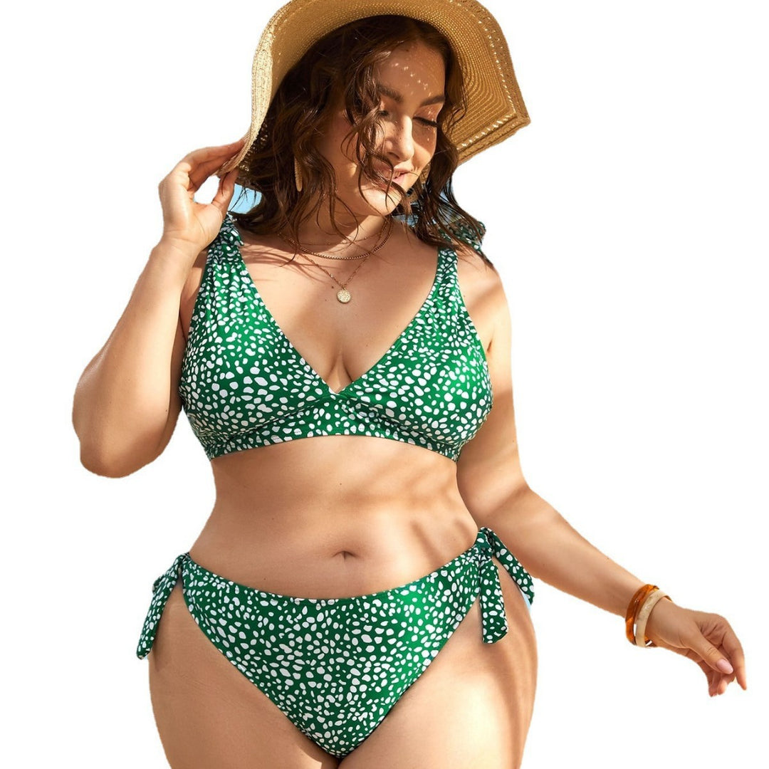 Women Triangle Bikini Set with Playful Knot Design StylebySassy