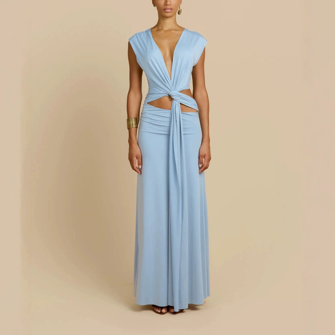 Women’s maxi dress with sophisticated wrap detail StylebySassy