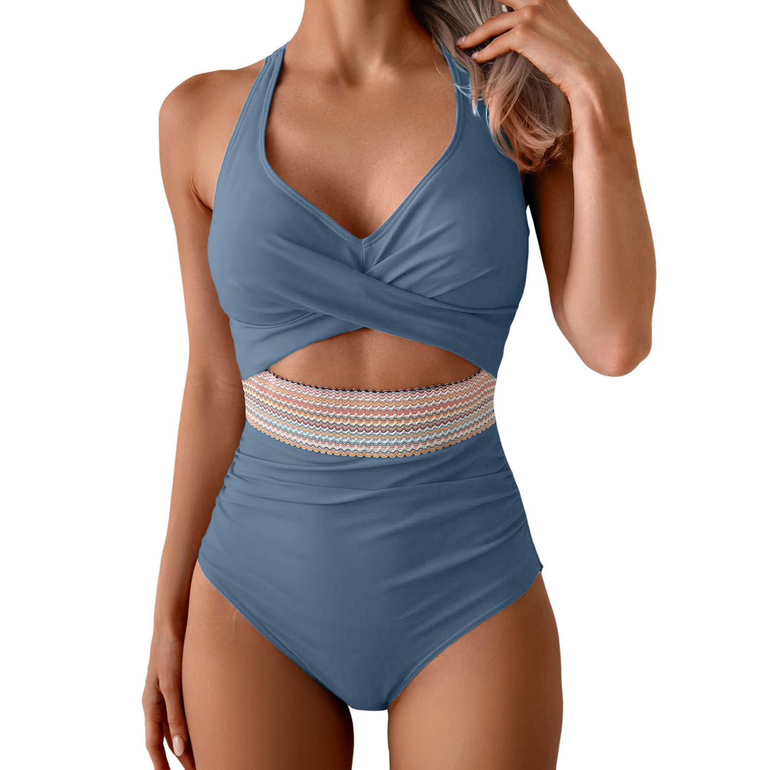 Women One-Piece Swimwear with Innovative Wrap Look StylebySassy
