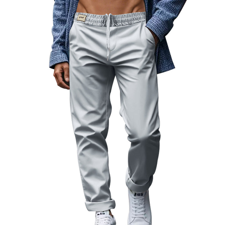 Men's tapered chino pants with turn-up hem and subtle crease StylebySassy