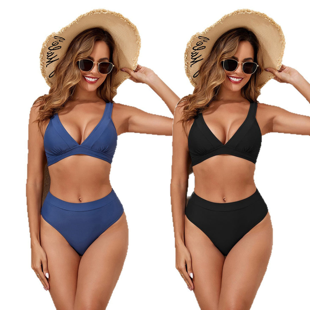 Women's Triangle Bikini Set with Padded Top and High Bottoms StylebySassy