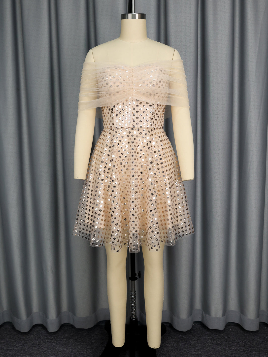 Ladies glamorous tulle dress with sparkling sequins StylebySassy