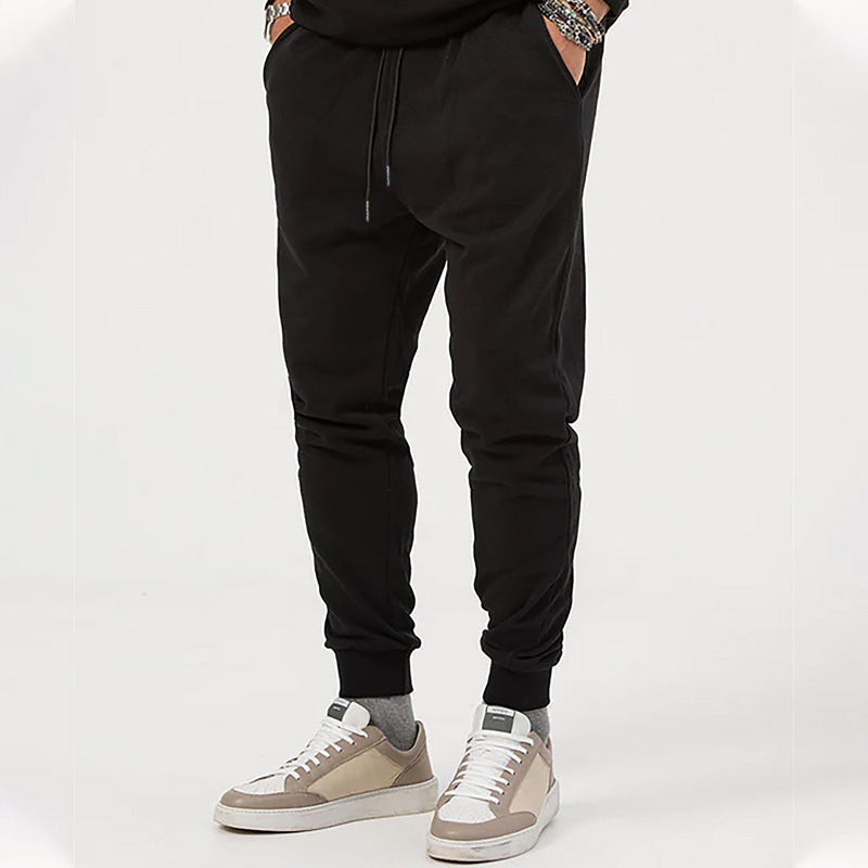 Men's jersey sweatpants in a tapered cut with concealed drawstring and shape-stable ankle cuffs StylebySassy