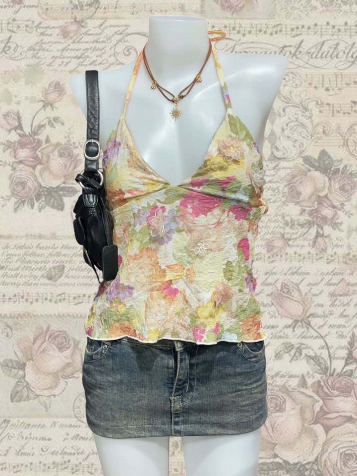 Ladies Playful Printed Chiffon Top StylebySassy