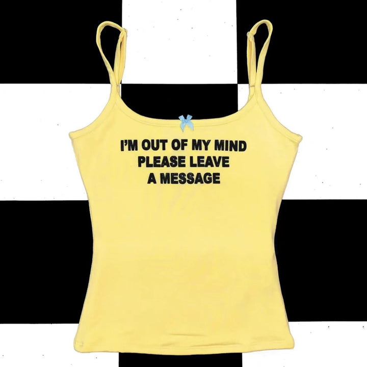 Women's spaghetti strap top with funny print StylebySassy