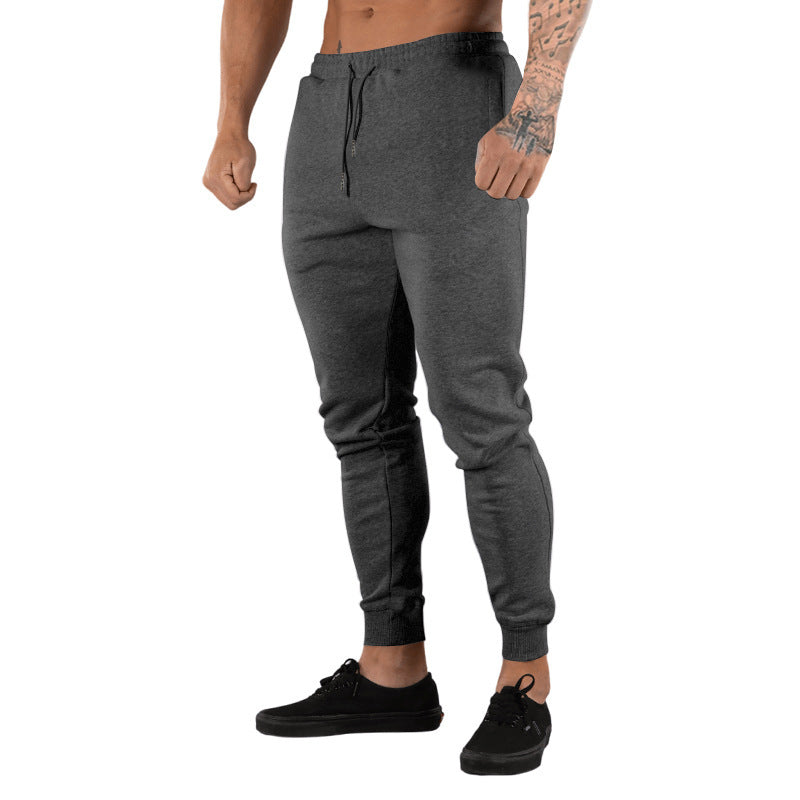 Men's slim fit fleece lounge pants with drawstring, side pockets, and ribbed cuffs StylebySassy