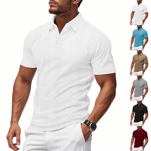 Men's Breathable Polo Shirt made from Cotton Blend with Slim Fit StylebySassy