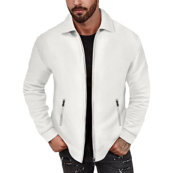 Men's nano structured shirt jacket with shirt collar two-way zipper and zippered pockets StylebySassy