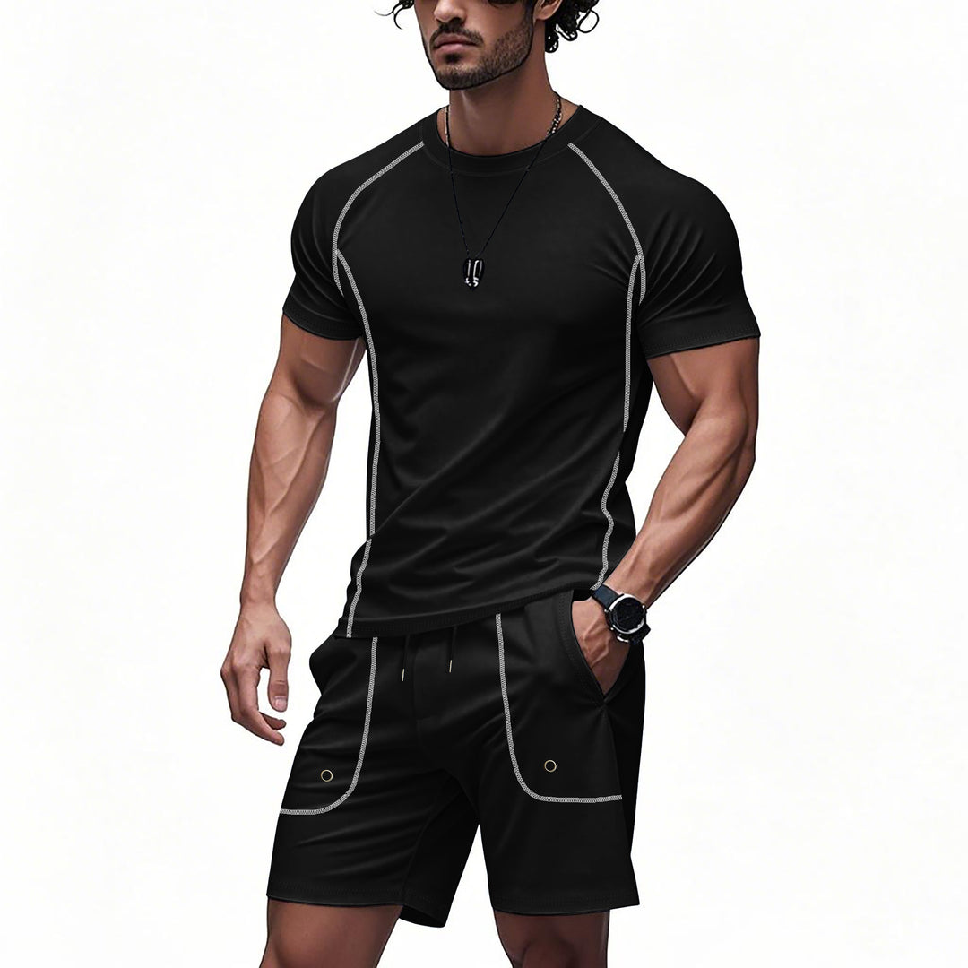 Men's sporty two-piece set made of breathable functional jersey with raglan sleeves StylebySassy