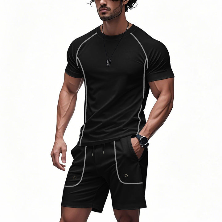 Men's sporty two-piece set made of breathable functional jersey with raglan sleeves StylebySassy