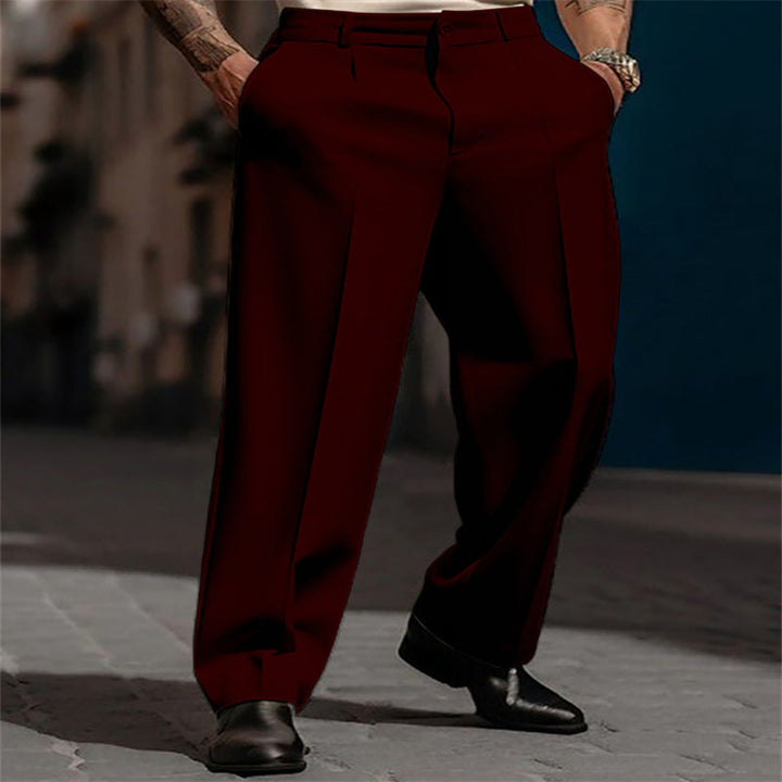Men's classic suit trousers with high waist and wide legs StylebySassy